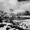 Gosaikunda - a frozen lake high up in Himalayas, in Nepal's Langtang National Park